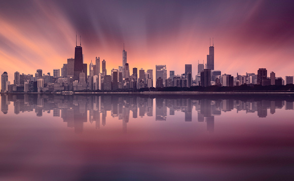 Chicago Sunset Glow